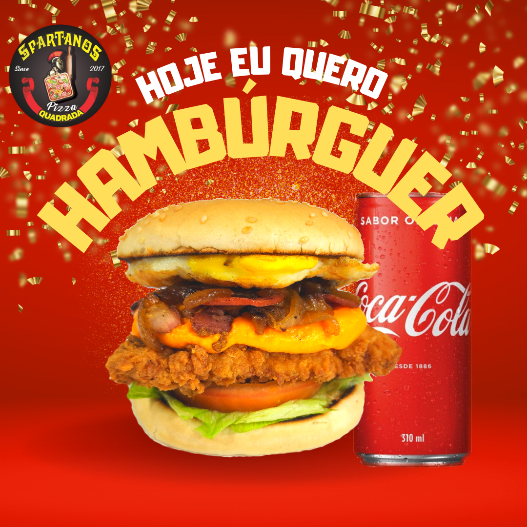 1 SPARTA BURGUER CHICKEN + COCA COLA LATA