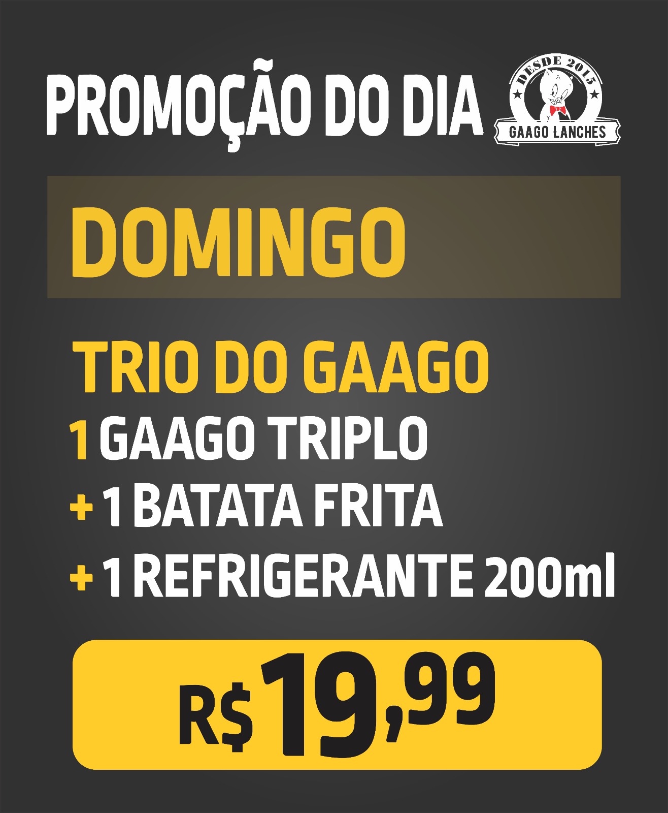 PROMOÇÃO DE DOMINGO