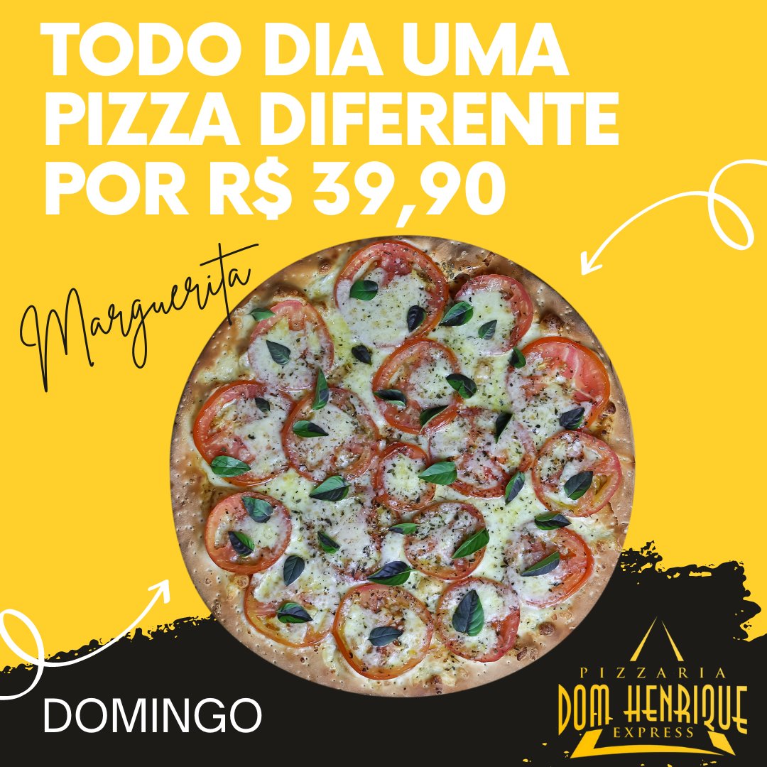 Pizza do dia por R$39,90- Domingo