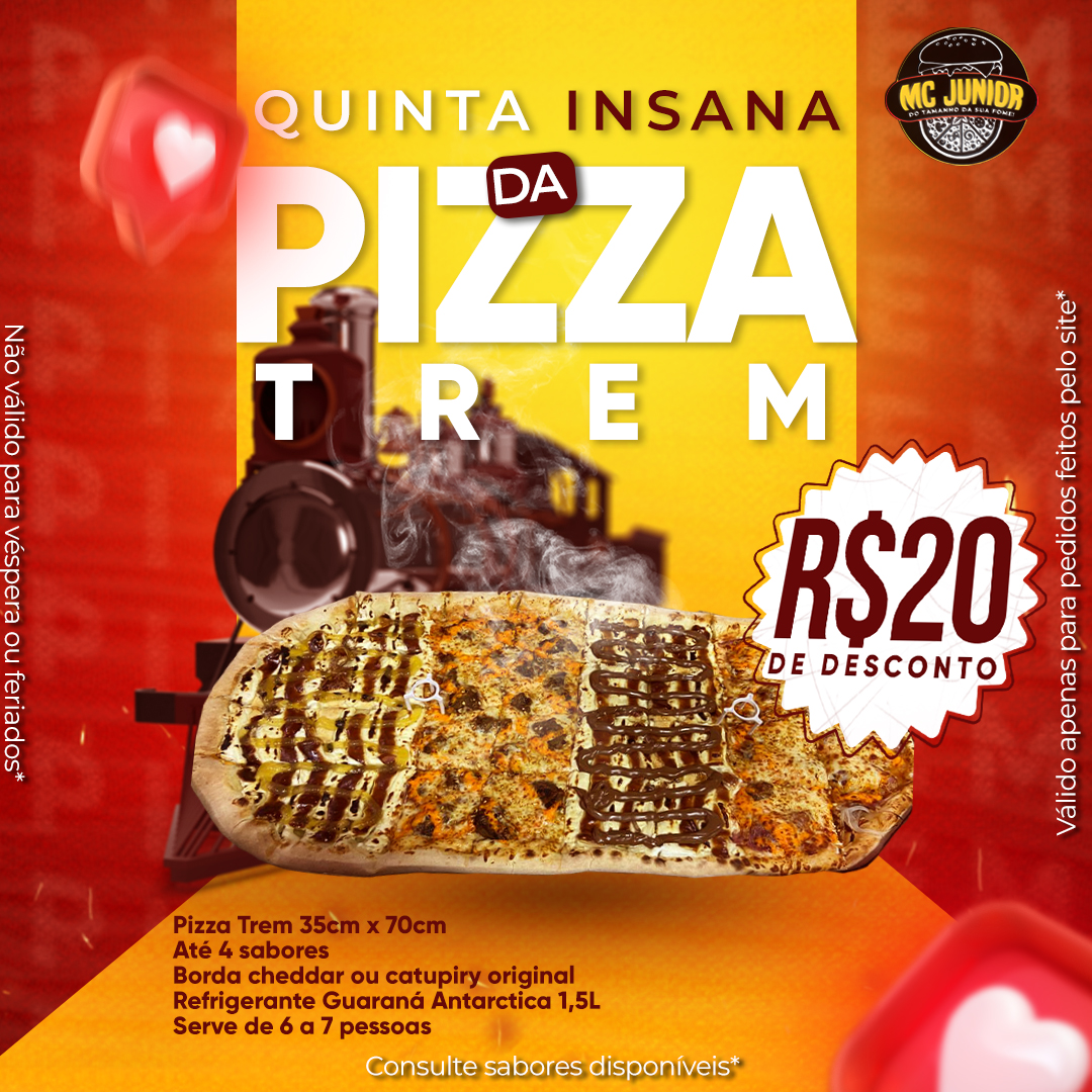 PIZZA TREM -  R$ 30,00 OFF