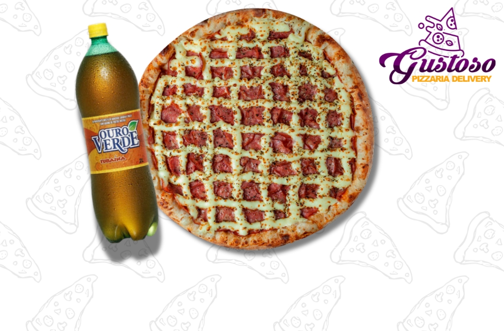 PIZZA GRANDE (35cm) + Ouro Verde 2Litros por R$ 79,90