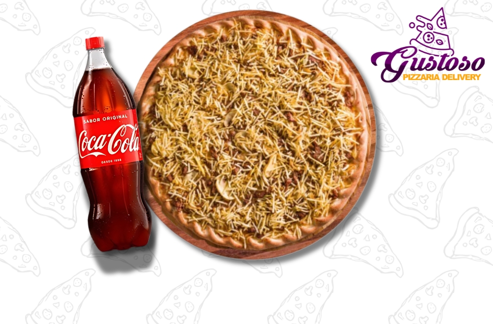 PIZZA GRANDE (35cm) ESPECIAL + COCA-COLA 2L por R$ 89,90