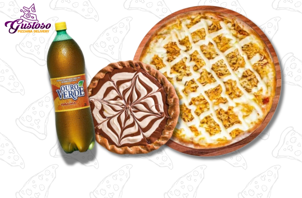 COMBO PROMOCIONAL - PIZZA GRANDE (35cm) + BROTO DOCE + REFRI 2L por R$ 89,90