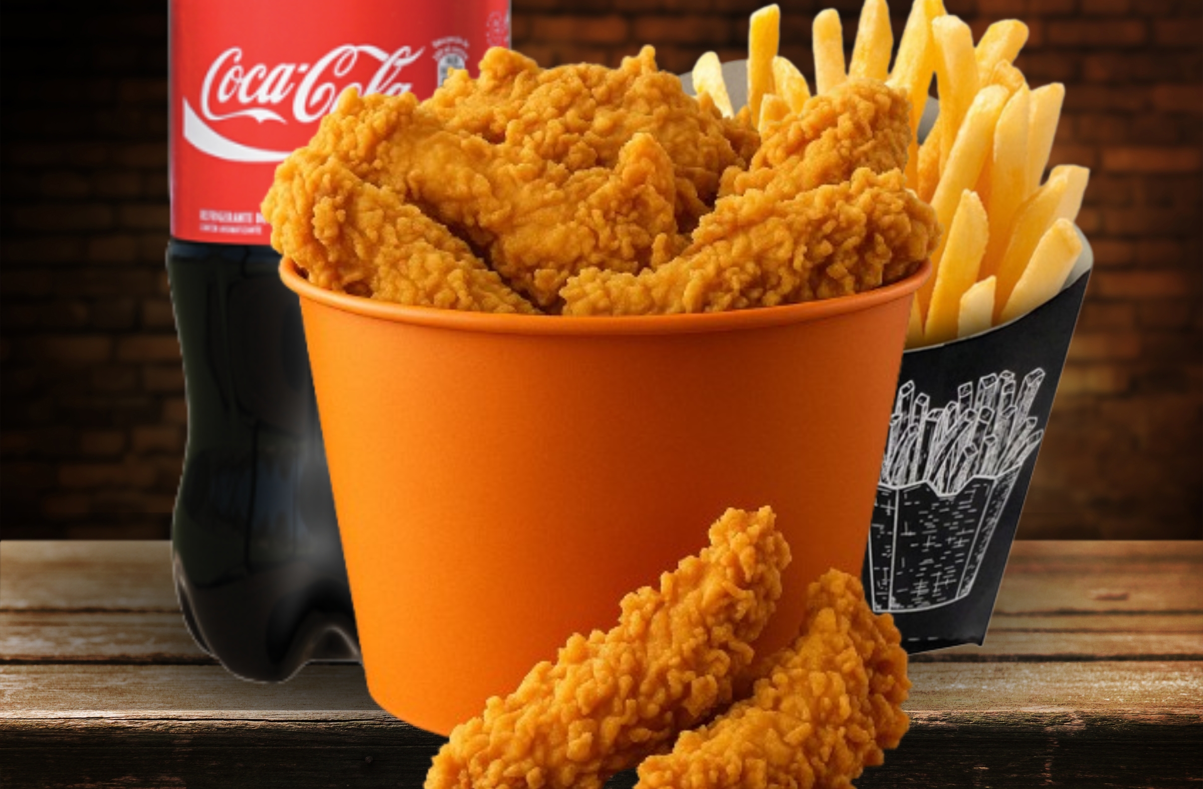 Balde de Frango Crocante P+ Refrigerante 2L POR 69,90