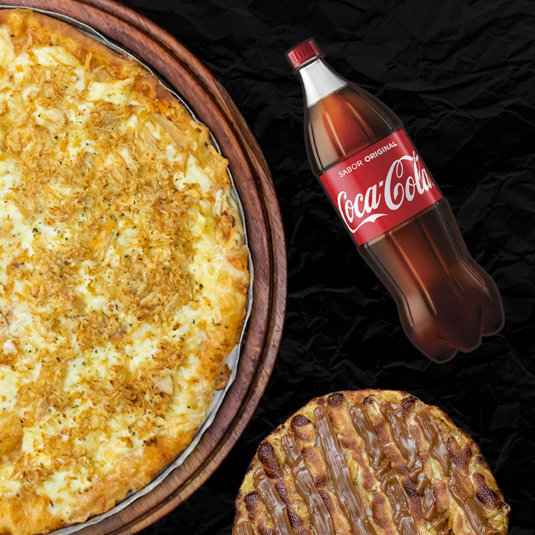 TRIO PERFEITO GIGANTE +doce + refri 2L grátis