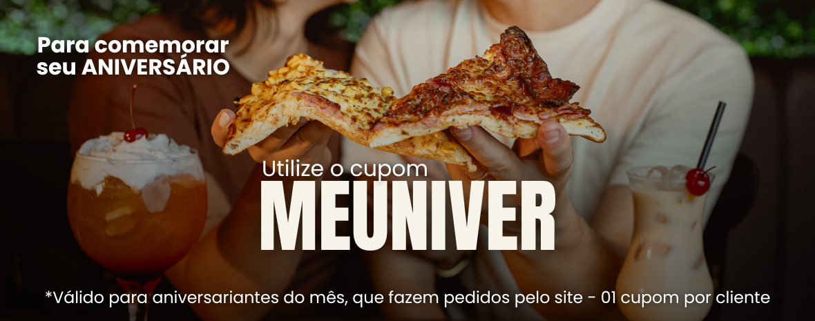 sua pizza assando