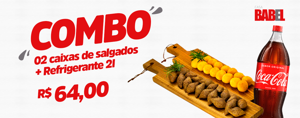 Combo 1 Salgados + 1 Refri.