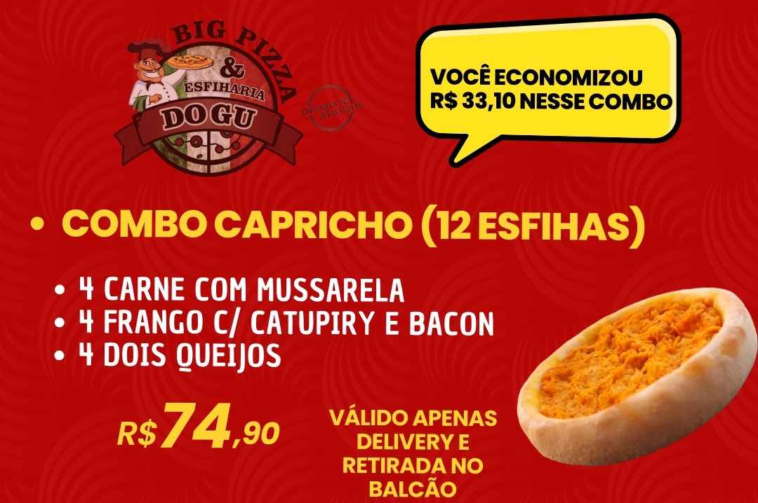COMBO CAPRICHO ( 12 ESFIHAS )