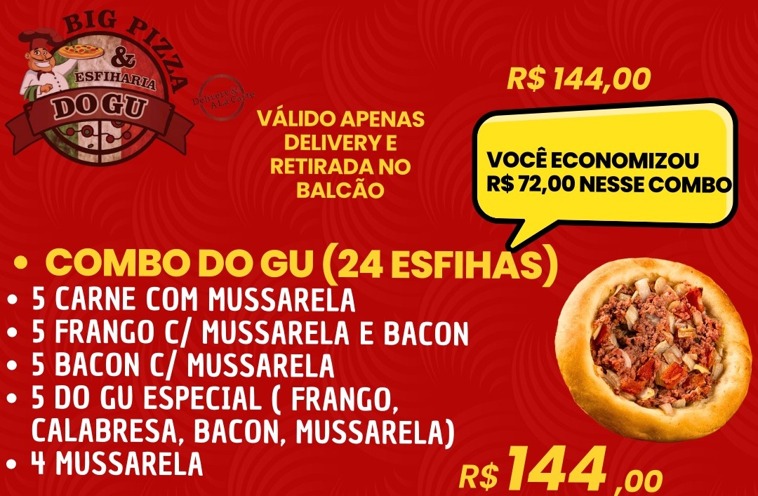 COMBO DO GU ( 24 ESFIHAS )