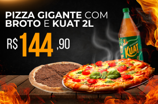 Pizza Gigante + Broto Doce + Guaraná 2L R$144,90