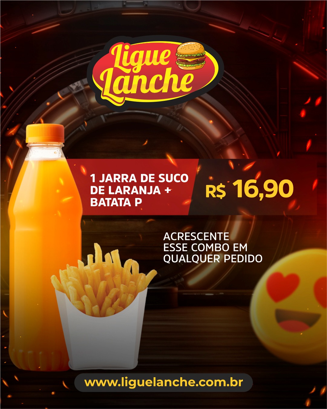 Jarra de suco de laranja + batata p 