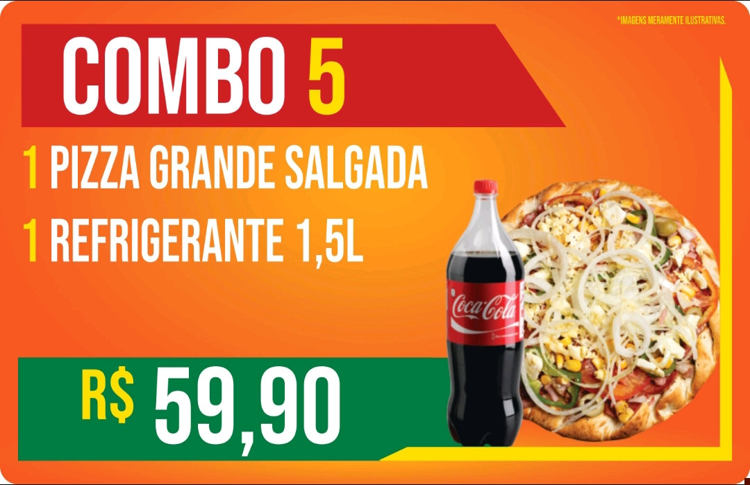 Combo 5 ( 8 Fatias  + Refrigerante 1,5 lt )