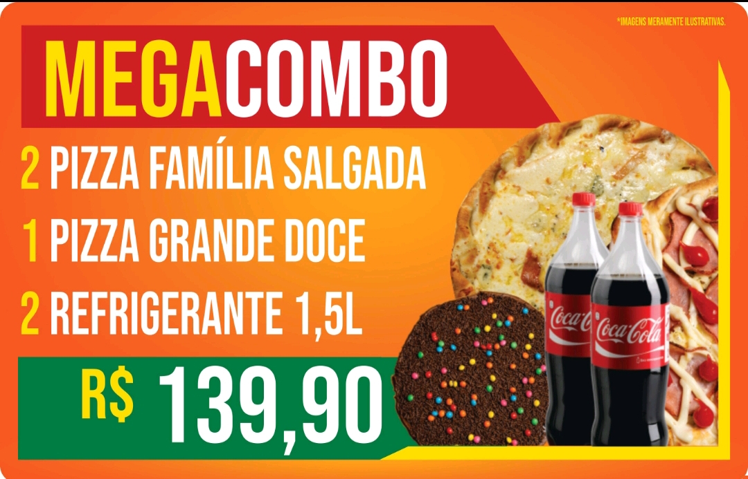 Mega Combo (12 Fatias + 12 Fatias + 1 Refrigerante 1,5 lt + 1 refrigerante 1,5lt )