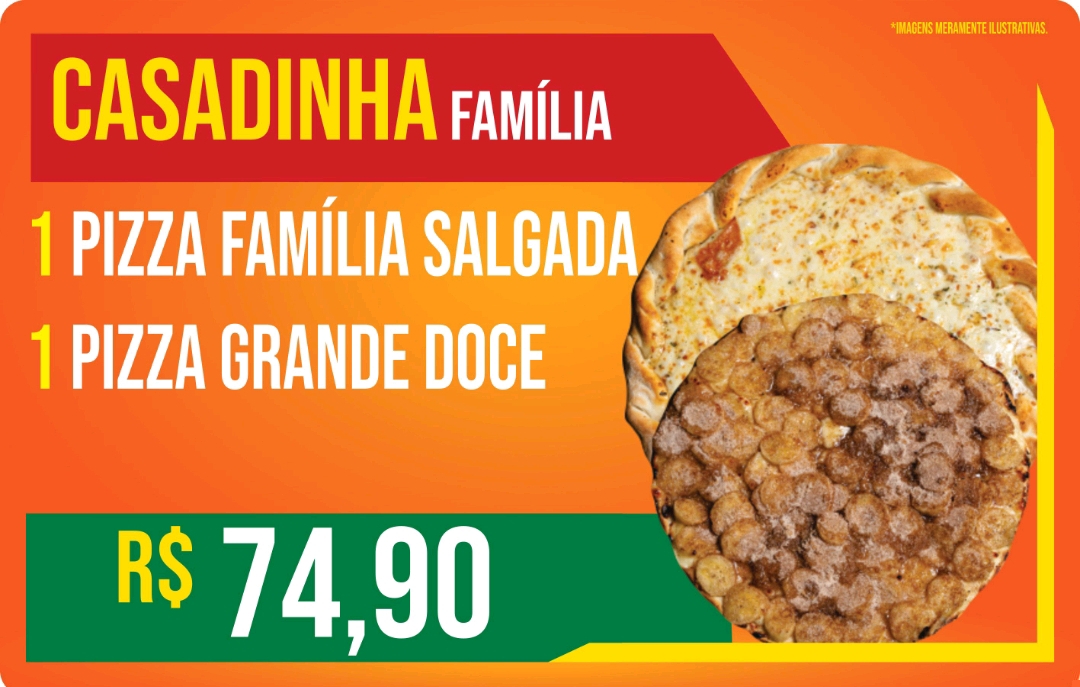 Promoção Casadinha Família ( 12 Fatias + 8 Fatias )
