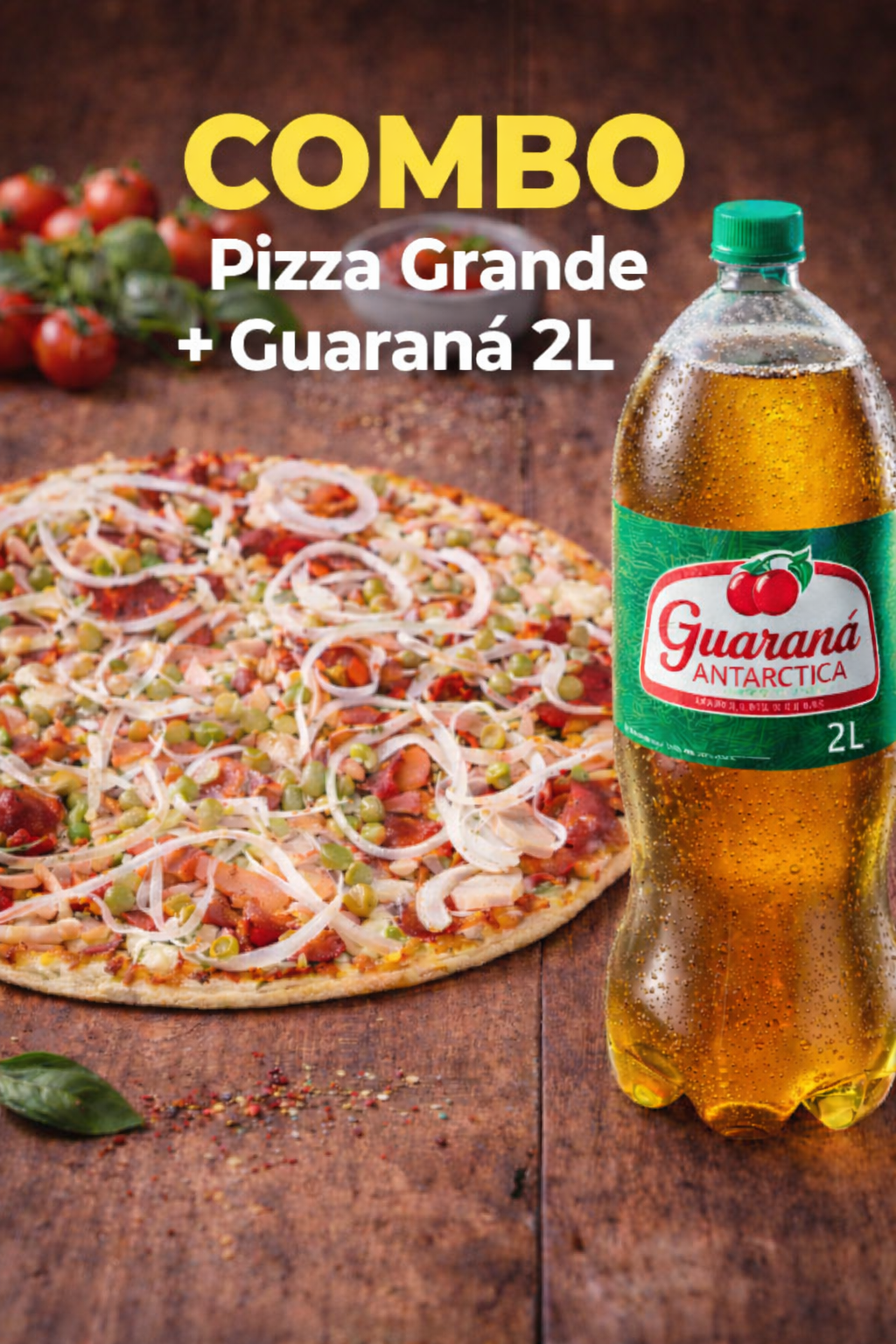 Promoção 1 Pizza Grande + Guaraná Antárctica 2 L