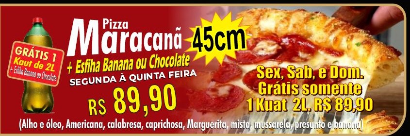 Pizza Maracanã 45cm + Kuat 2L