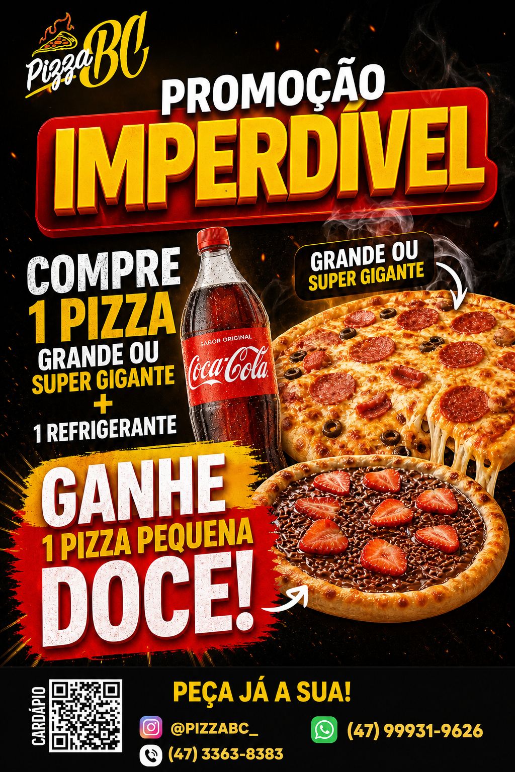 Pizza doce grátis