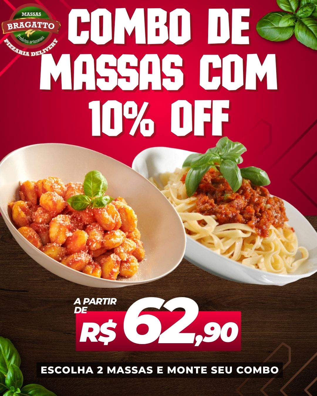 2 Massas 10% Off