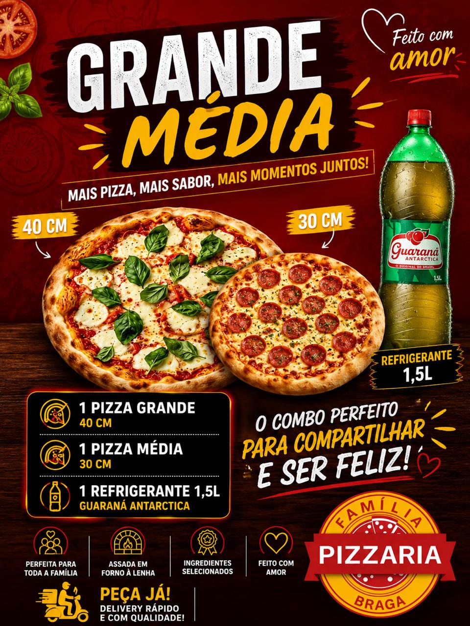 Grande + media + refri