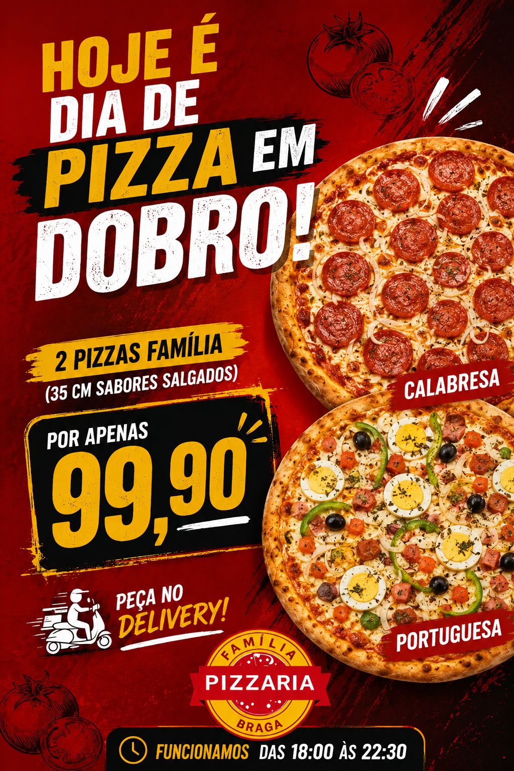 Pizza em Dobro