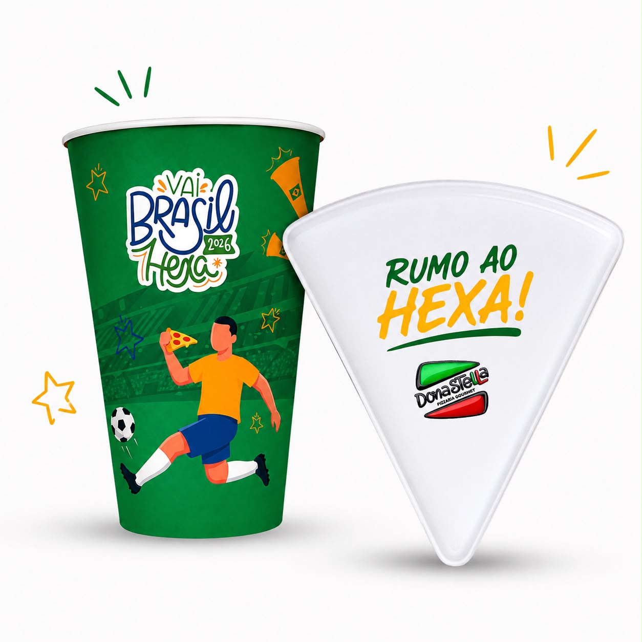 Copo + prato da copa