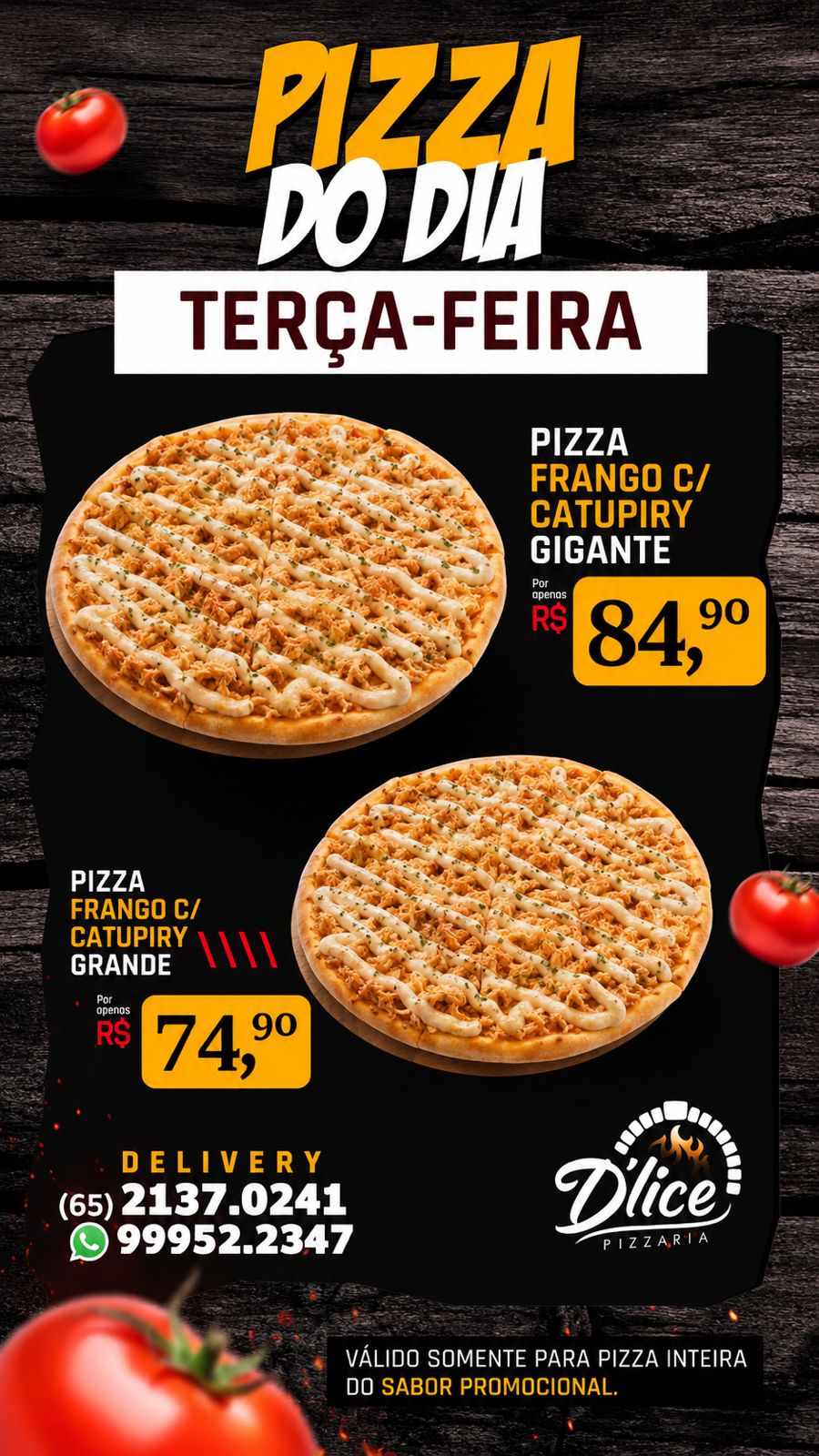 Terça Frango c/ catupiry