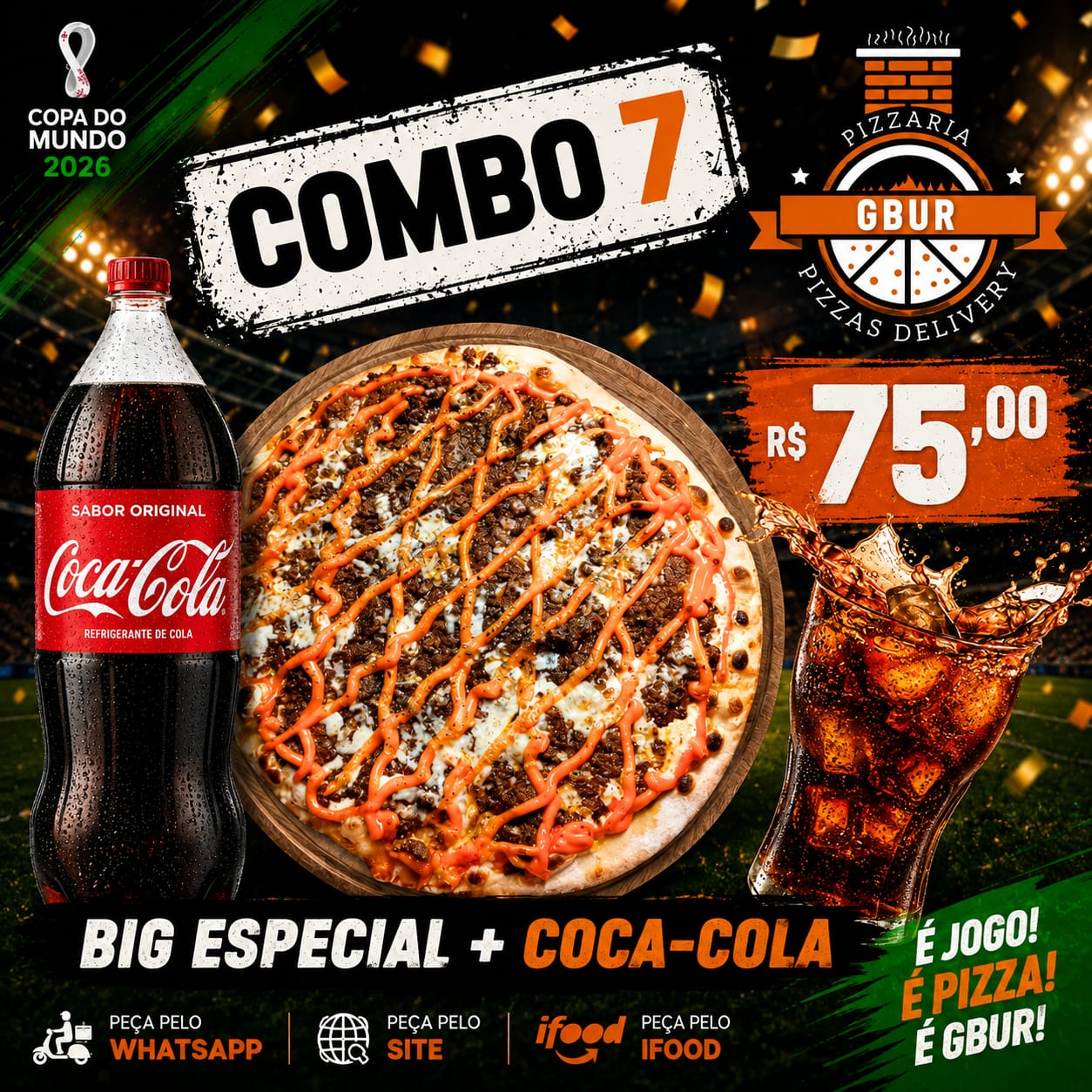 COMBO 07 -R$75,00 BIG ESPECIAL + REFRI 2 LITROS