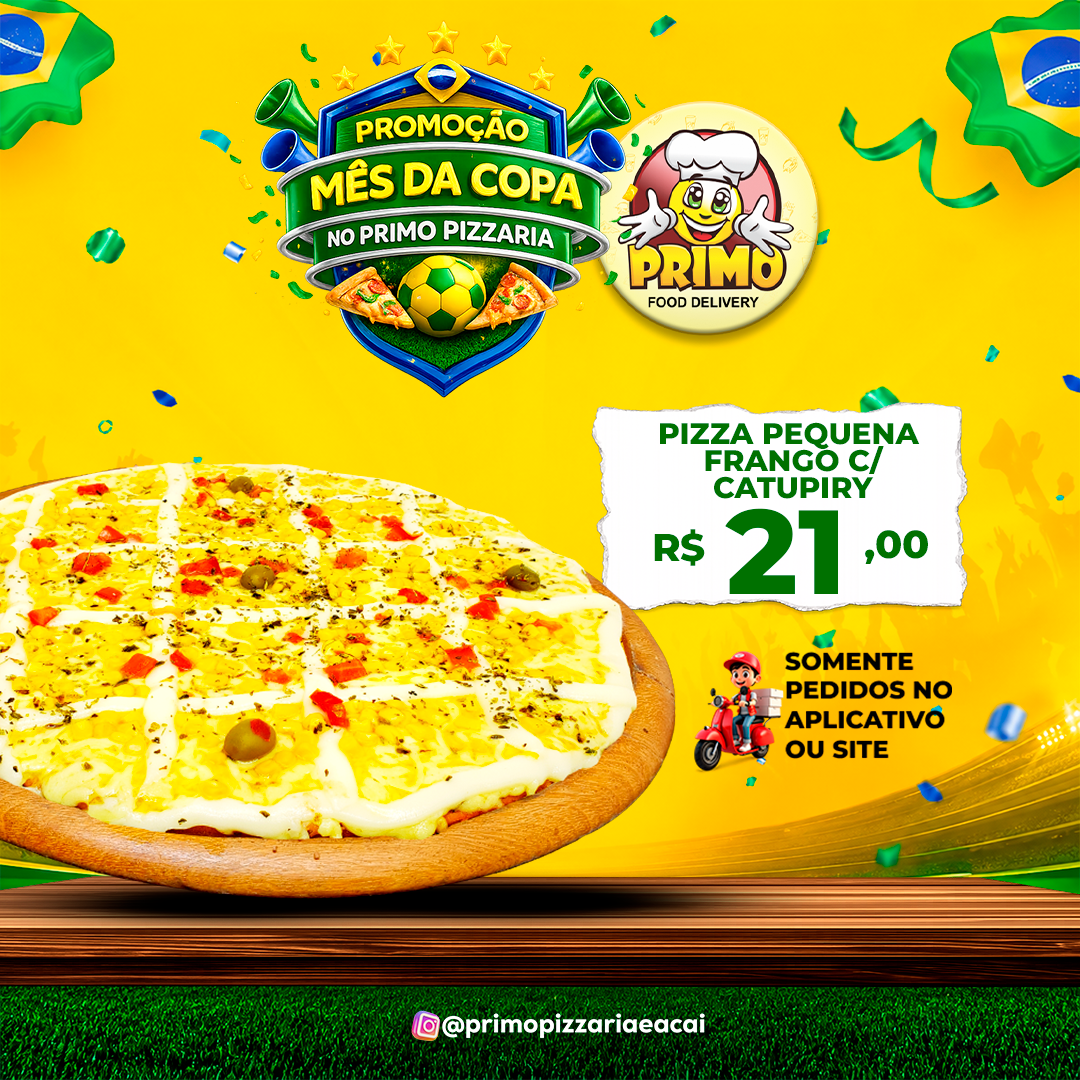 Pizza Pequena Frango C/ Catupiry R$21,00