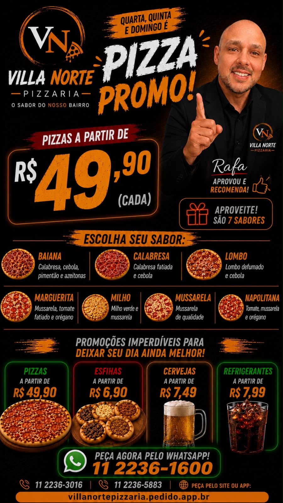 PROMO 7 SABORES NO PRECINHO - QUARTA, QUINTA E AOS DOMINGO