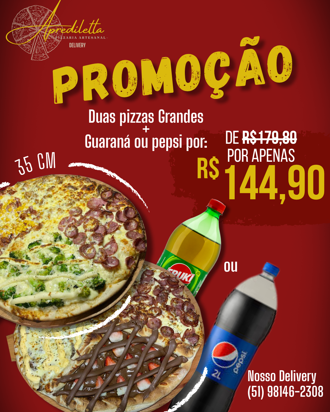 Pizza em Dobro