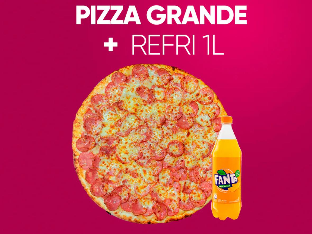 Combo Pizza de calabresa + Refrigerante  de 1 Litro 
