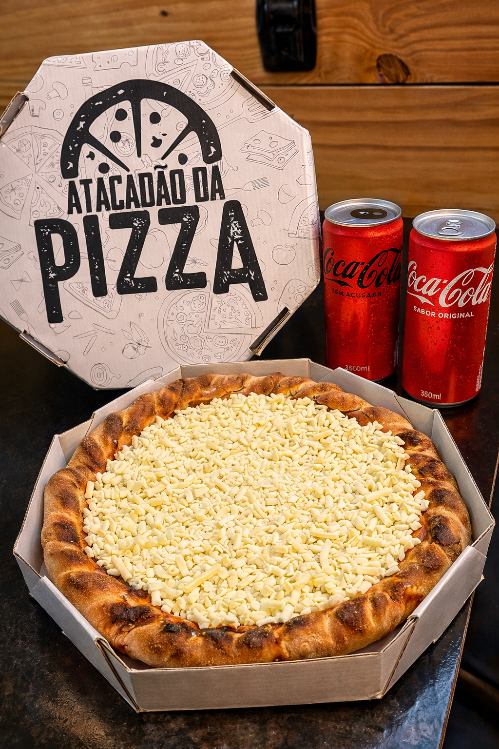 PROMOÇÃO PIZZA P DE CALABRESA OU MUSSARELA + REFRI LATA POR R$39,99