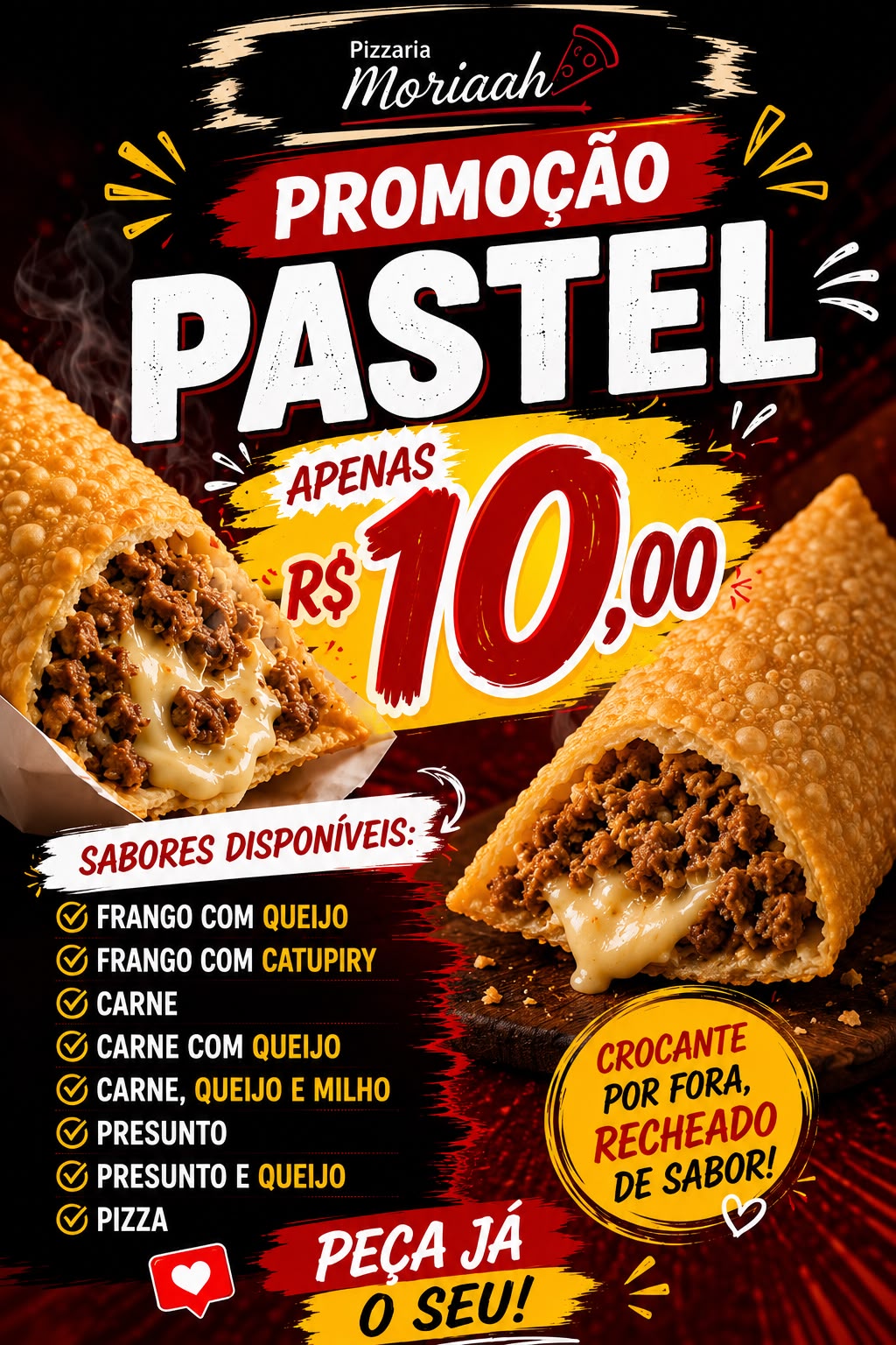 Promoção Pastel 10,00