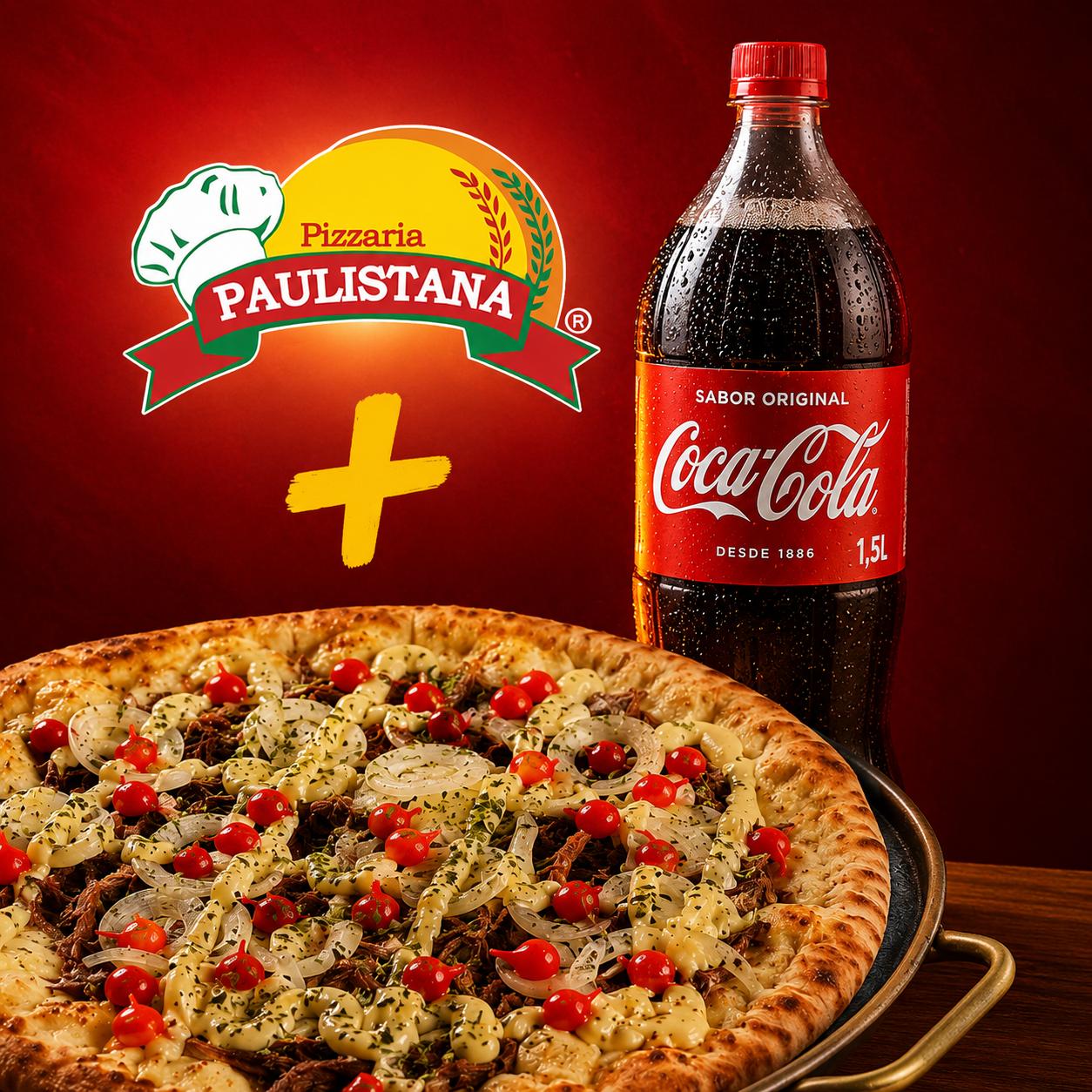 Pizza grande + refrigerante1,5l