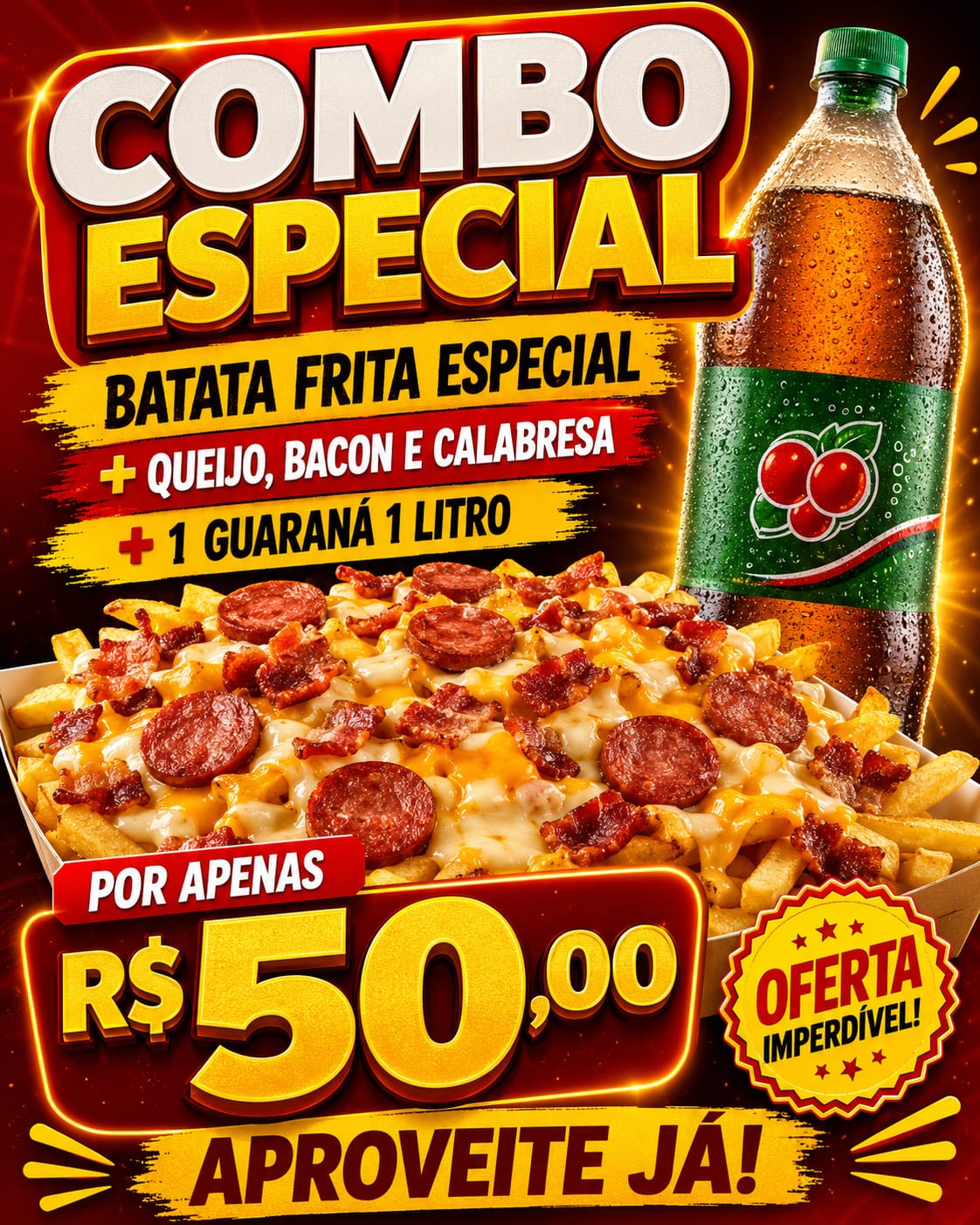 BATATA FRITA ESPECIAL + GUARANA 1 LITRO