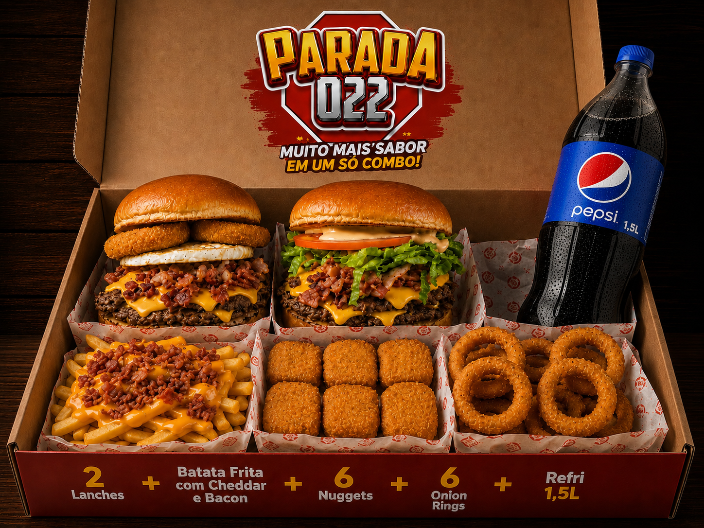 Combo na Caixa 2 Lanches Por R$72,90