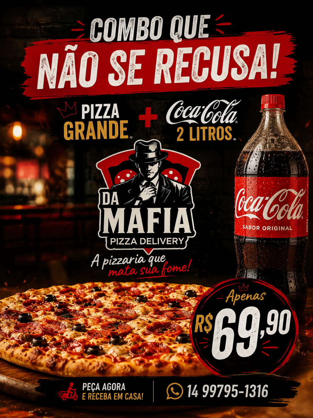 COMBO PIZZA+COCA-COLA 2LTS