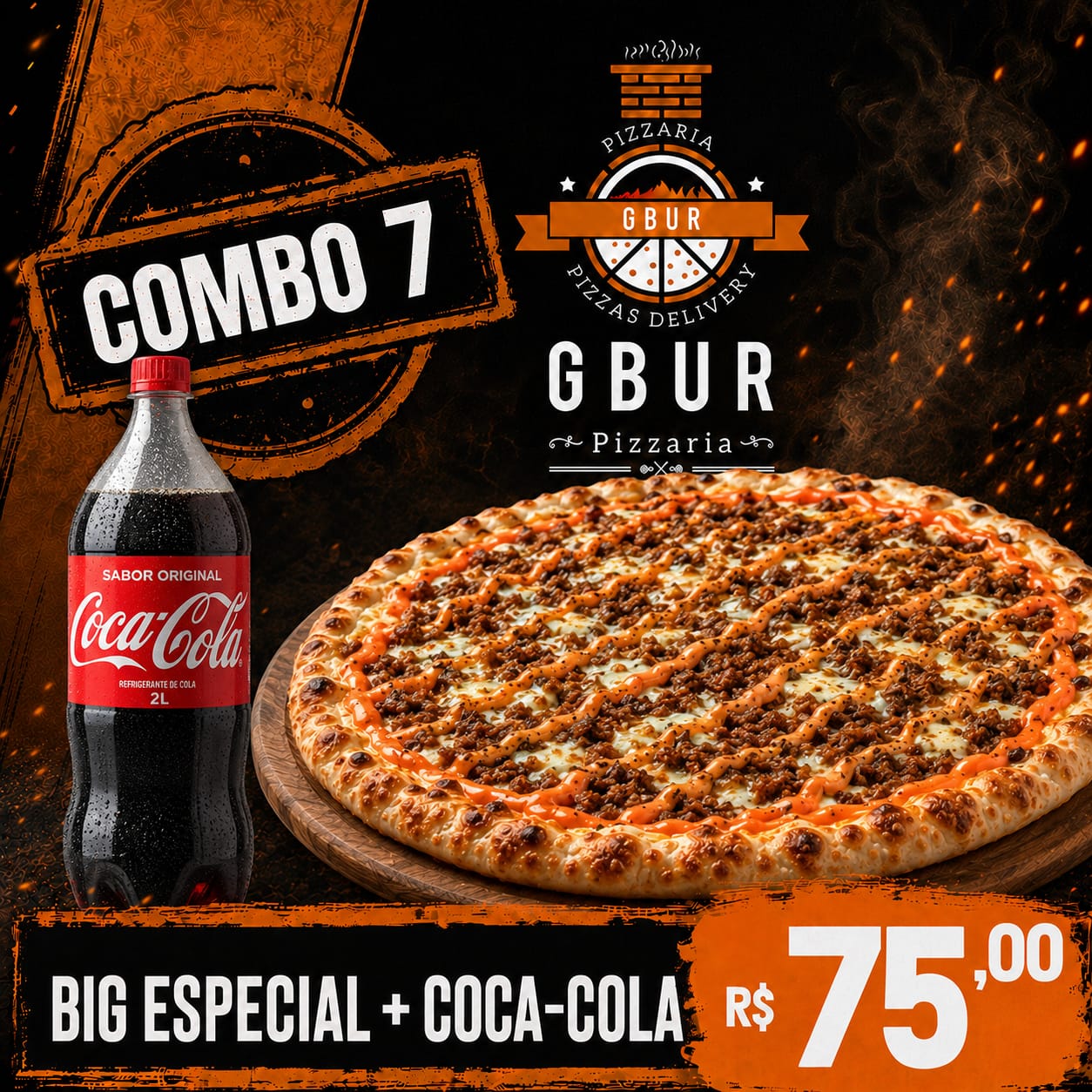 COMBO 07 -R$75,00 BIG ESPECIAL + REFRI 2 LITROS