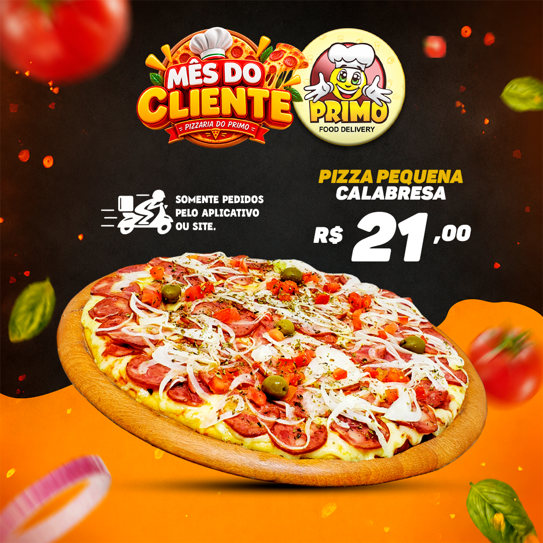 Pizza Pequena Calabresa R$21,00
