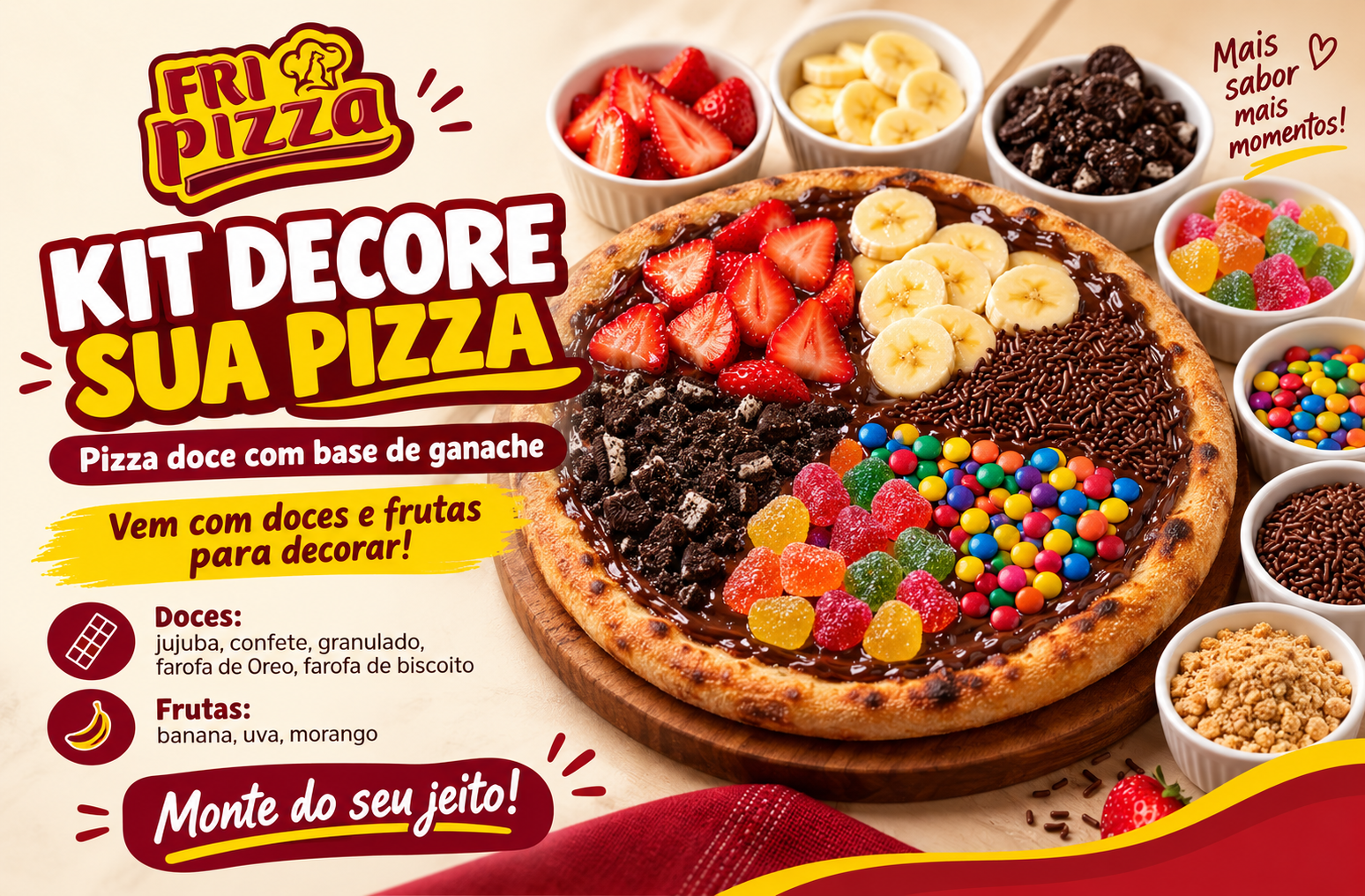 Decore sua pizza