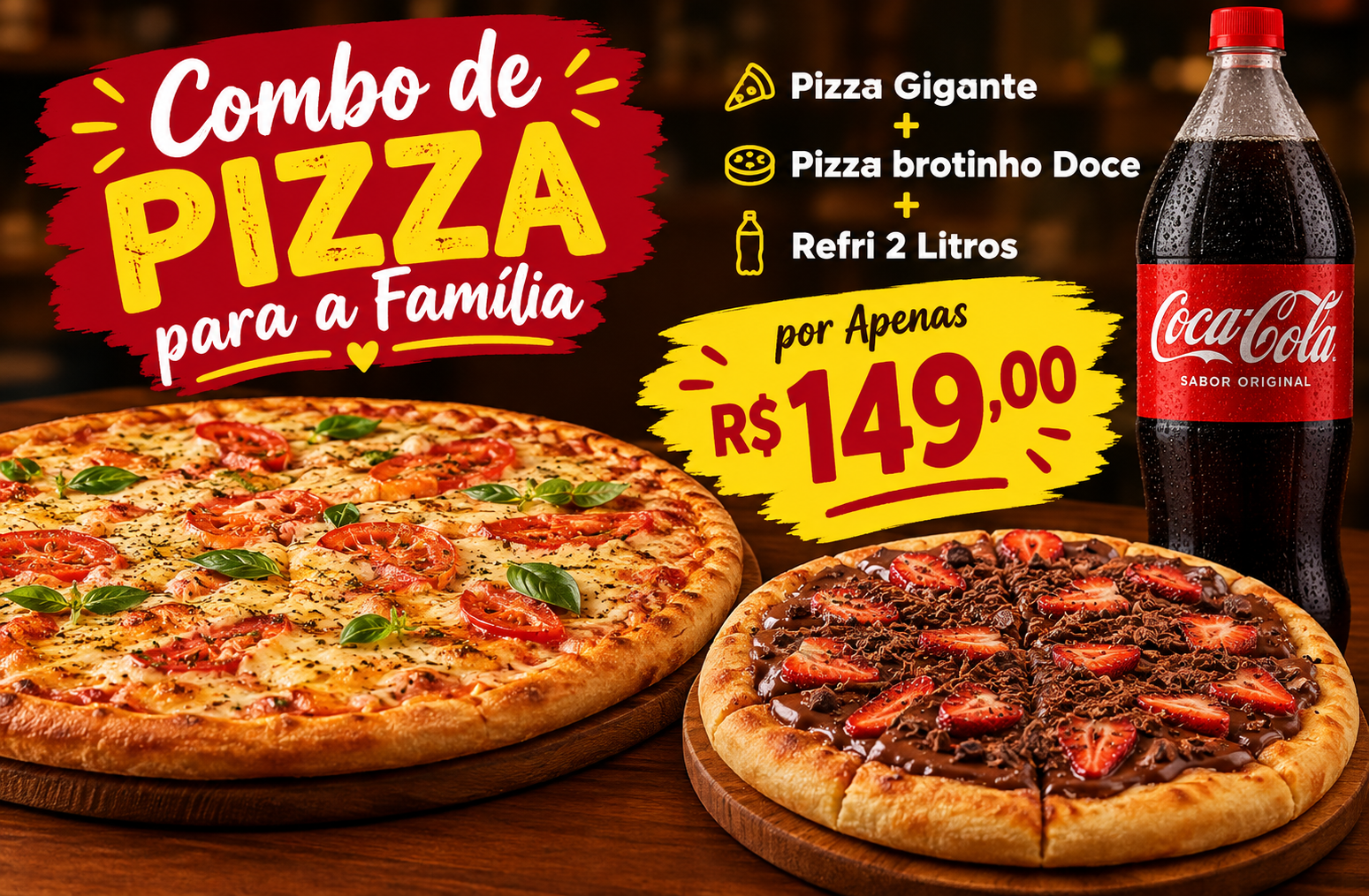 Combo de Pizza para a Família 