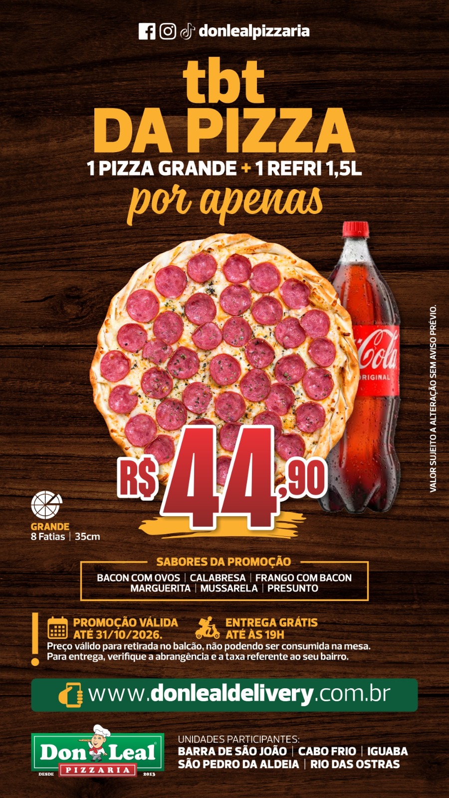 Tbt da Pizza 44,90