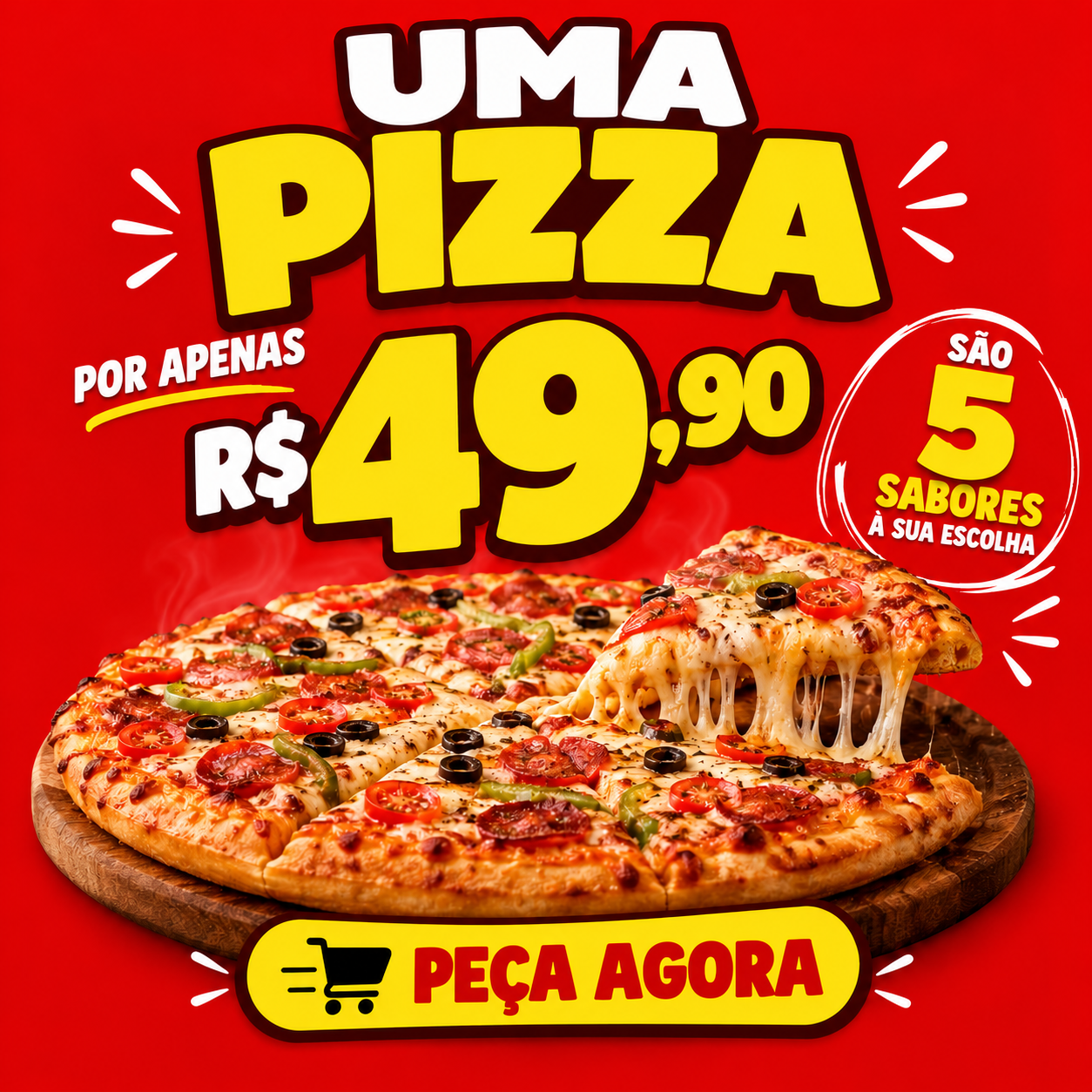 SUA PIZZA POR 49.90