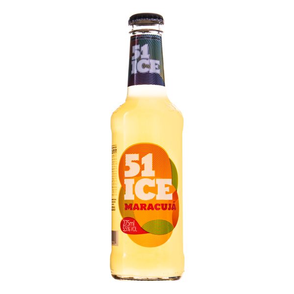 Bebidas Alcoólicas: Ice 51 Maracujá 275ml - 51 Ice é uma mistura dos melhores sabores do Brasil: cachaça e frutas. O resultado é uma bebida pronta para a balada. 51 ice é leve e refrescante.