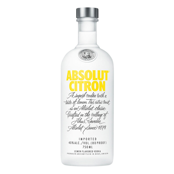 Destilados: Vodka Absolut Citron 750ml - A Absolut Vodka é uma Vodka feita exclusivamente a partir de ingredientes naturais encontrados exclusivamente em Ähus na Suécia, e, ao contrário de algumas outras vodkas, ela não contém açúcar. A ausência de açúcar é um dos pontos que mais