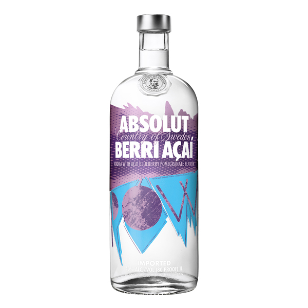 Vodka: Vodka Absolut Berri Açaí 1L - Lançada em 2010, a vodka Absolut Berri Açaí traz uma mistura inédita de ingredientes refrescantes: o açaí, a romã e o blueberry. Proporciona leveza e elegância ao paladar com ricas notas florais. Todos os ingredientes da Absolut Berri Açaí