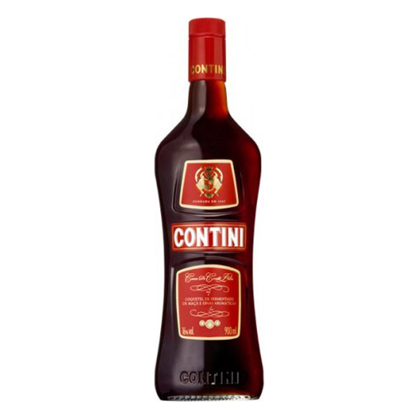 Cachaça e Coquiteis: Vermouth Contini Rosso 900ml - Bebida composta de raízes, frutas, 52 ervas aromáticas e o mais puro vinho branco. Mistura de sabores que resulta em uma bebida leve, de aroma agradável, que pode ser servida a qualquer hora, sempre gelada.