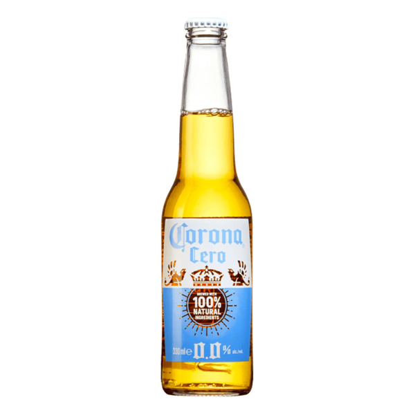 ZERO ÁLCOOL: Corona Cero Sunbrew Long Neck 330ml - Corona Cero Sunbrew é uma American Lager sem álcool, de sabor leve e refrescante, feita com o mesmo cuidado e qualidade da clássica Corona. É a primeira cerveja do mundo sem álcool com adição de vitamina D e contém apenas 48 calorias
