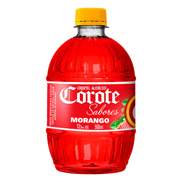 cachaças: Corote Morango 500ml - Batida ideal para festas e reuniões com os amigos, é perfeita para servir com muito gelo! Com todo o gingado das frutas brasileiras, a Baianinha é uma ótima pedida para quem gosta de bebidas doces, além de ser feita com o extrato natural da