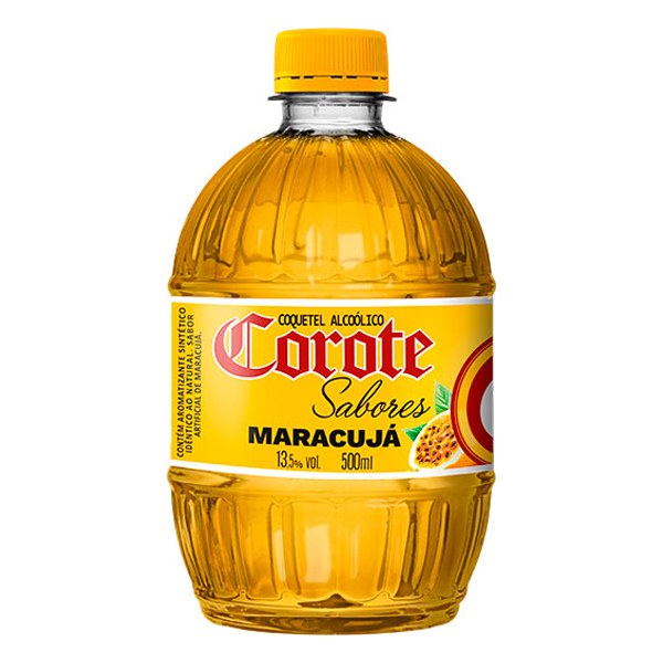 cachaças: Corote Maracujá 500ml - Batida ideal para festas e reuniões com os amigos, é perfeita para servir com muito gelo! Com todo o gingado das frutas brasileiras, a Baianinha é uma ótima pedida para quem gosta de bebidas doces, além de ser feita com o extrato natural da